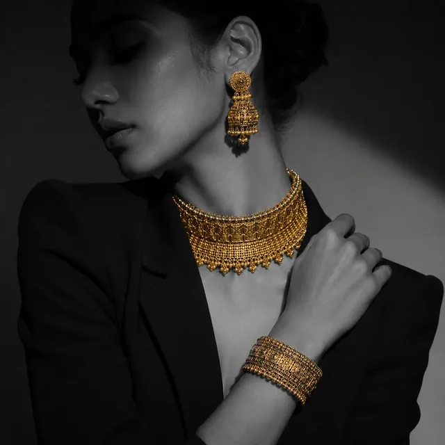 سرویس طلای کلاسیک هندی سنگین